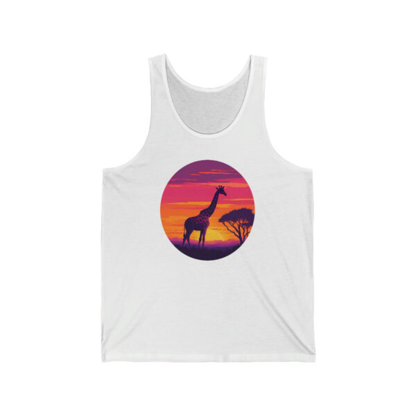 Giraffic Sunset Unisex Jersey Tank 3