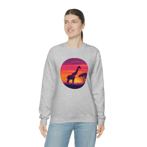 Giraffic Sunset Unisex Heavy Blend™ Crewneck Sweatshirt 7