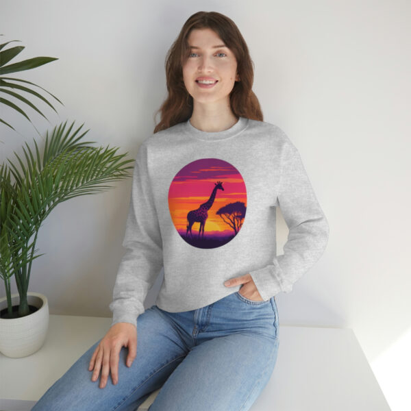 Giraffic Sunset Unisex Heavy Blend™ Crewneck Sweatshirt 8