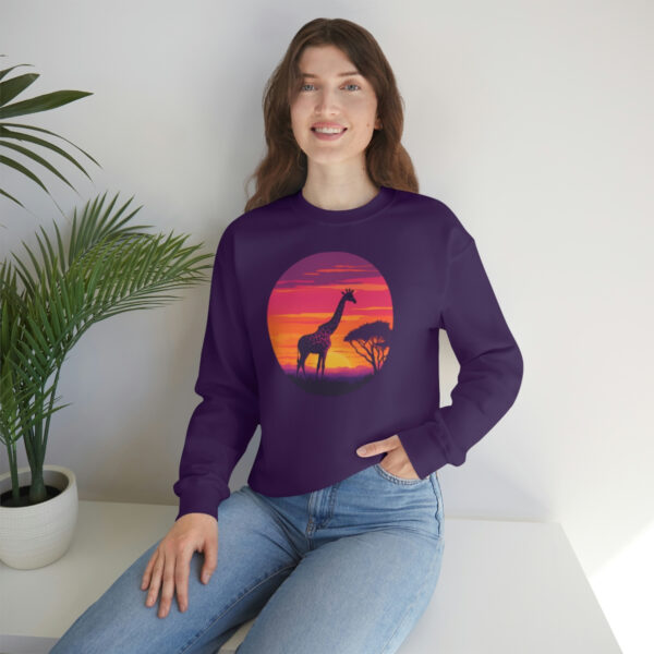 Giraffic Sunset Unisex Heavy Blend™ Crewneck Sweatshirt 53