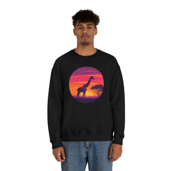 Giraffic Sunset Unisex Heavy Blend™ Crewneck Sweatshirt 14