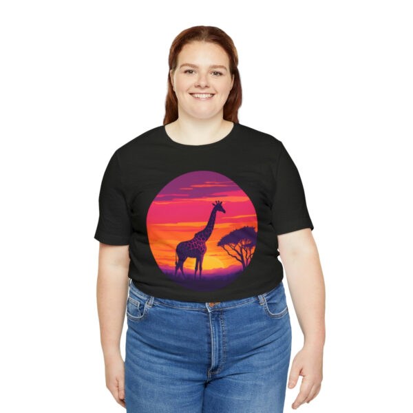 Giraffic Sunset Unisex Jersey Short Sleeve Tee 56