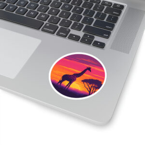 Giraffic Sunset Kiss-Cut Stickers