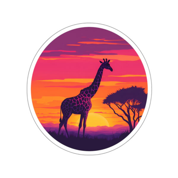 Giraffic Sunset Kiss-Cut Stickers 16