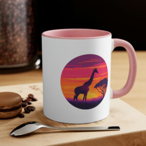 Giraffic Sunset Accent Mugs