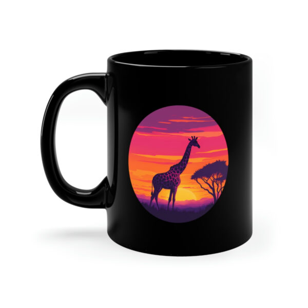 Giraffic Sunset Black Coffee Mug, 11oz 4