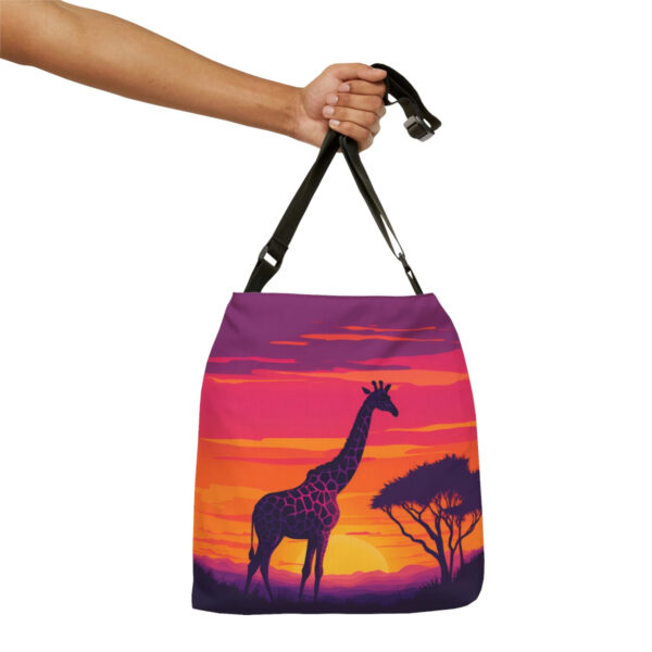 Giraffic Sunset Adjustable Tote Bag 5