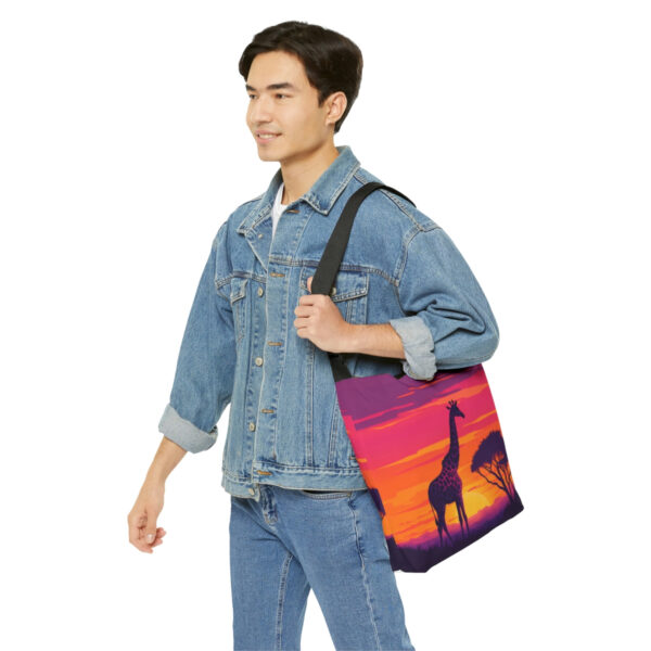 Giraffic Sunset Adjustable Tote Bag 7