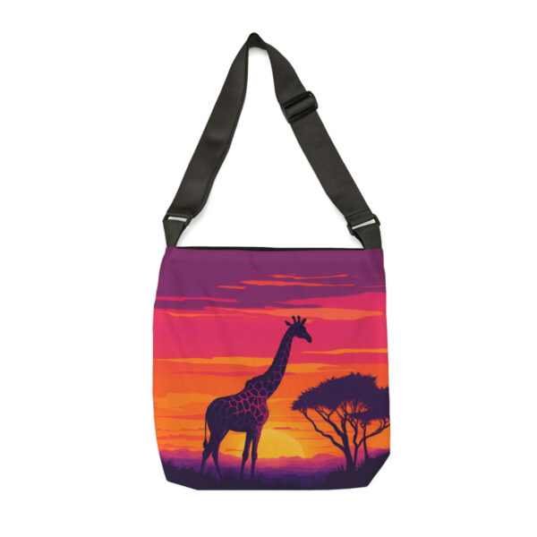 Giraffic Sunset Adjustable Tote Bag 3