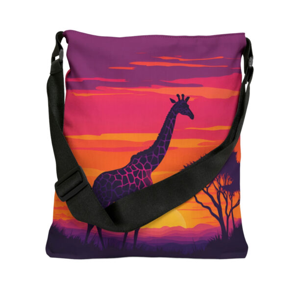 Giraffic Sunset Adjustable Tote Bag 4