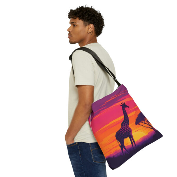 Giraffic Sunset Adjustable Tote Bag 13