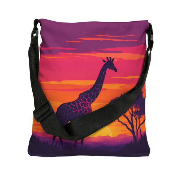 Giraffic Sunset Adjustable Tote Bag 11