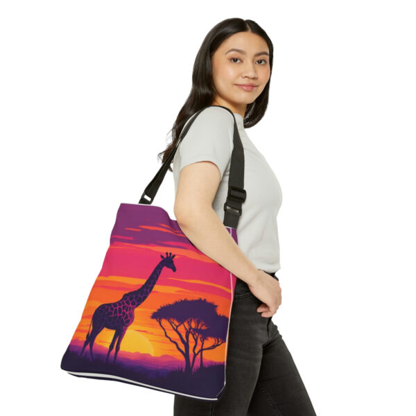 Giraffic Sunset Adjustable Tote Bag 12